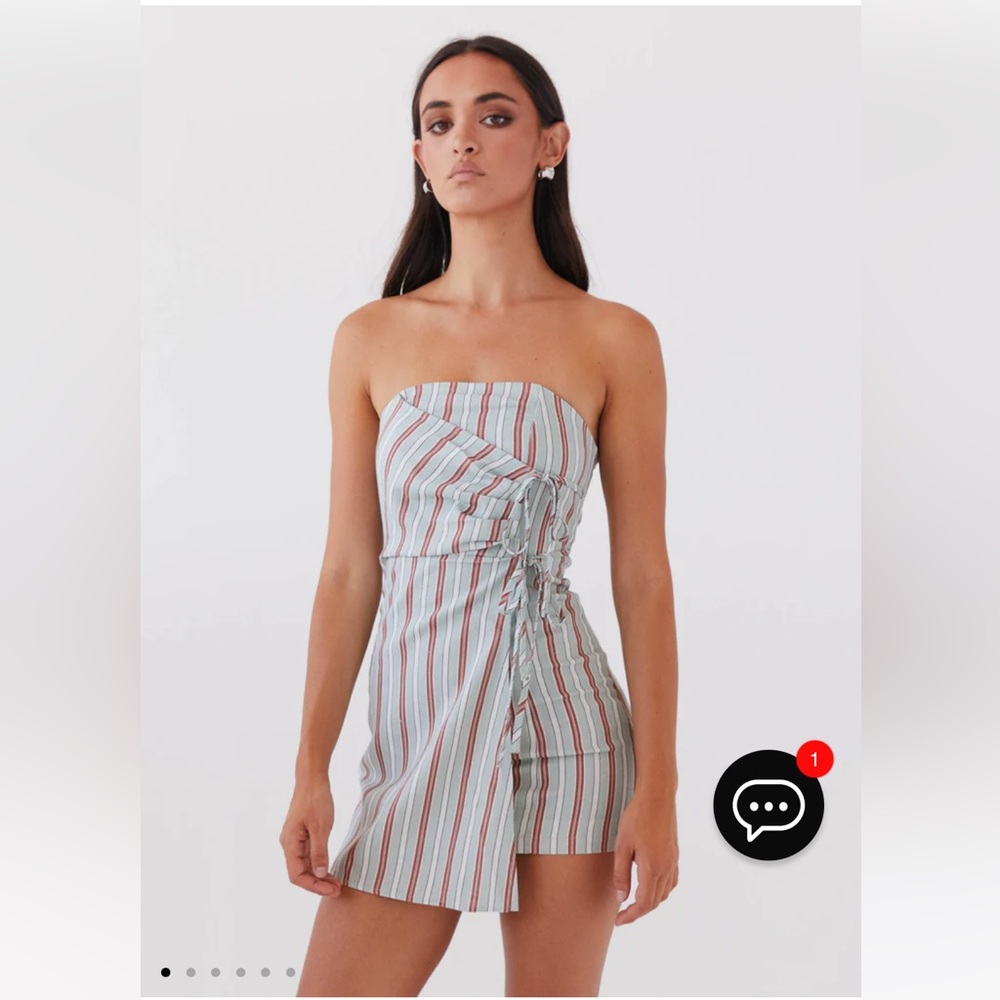 Pepper Mayo NWOT Stripe Tube Mini Dress
